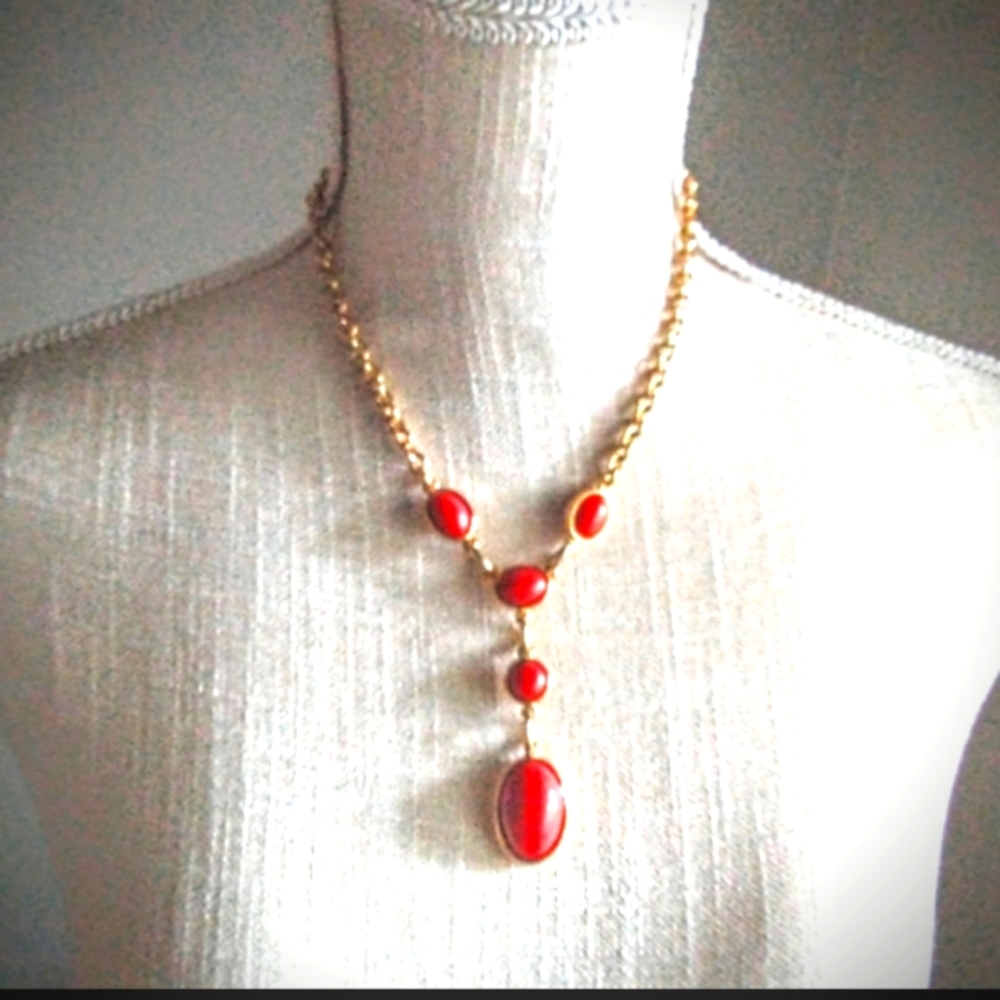 Vintage Drop Tier Necklace & Matching Earrings